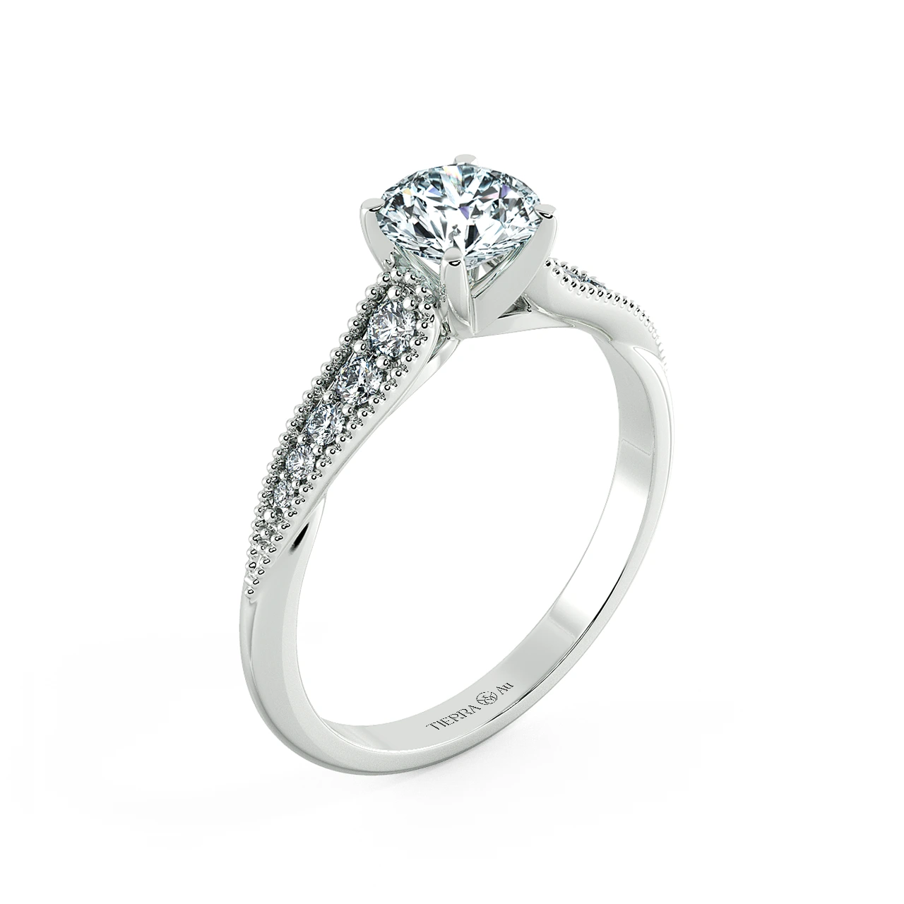 Solitaire Engagement Ring with Eternity Band NCH1808 4